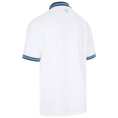 ProQuip Striped Collar Golf Polo Shirt - White/Navy - thumbnail image 2