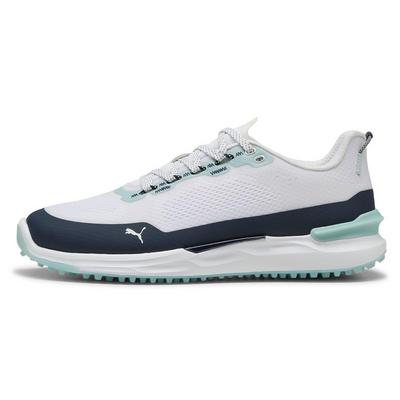 Puma Ignite Elevate X Golf Shoes - Puma White/Deep Navy/Modern Mint - thumbnail image 2