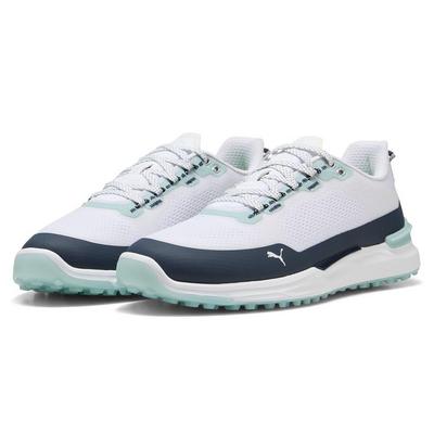Puma Ignite Elevate X Golf Shoes - Puma White/Deep Navy/Modern Mint - thumbnail image 3
