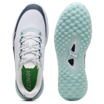 Puma Ignite Elevate X Golf Shoes - Puma White/Deep Navy/Modern Mint - thumbnail image 4