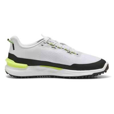 Puma Ignite Elevate X Golf Shoes - Puma White/Puma Black/Safety Yellow