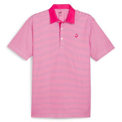 Puma Pure Stripe Polo - Garnet Pink - thumbnail image 1