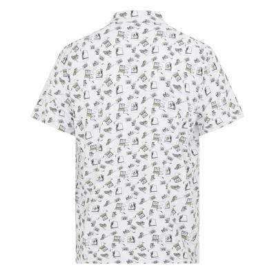 Original Penguin Retro Arcade Print Golf Polo Shirt - Bright White - thumbnail image 2