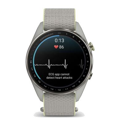 Garmin Approach S72 GPS Golf Smart Watch (47mm) - Silver/Citron - thumbnail image 5