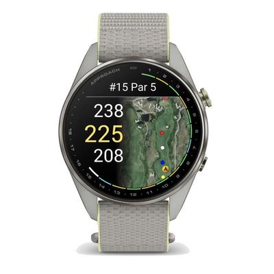 Garmin Approach S72 GPS Golf Smart Watch (47mm) - Silver/Citron - thumbnail image 8