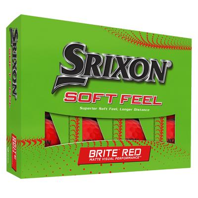 Srixon Soft Feel Brite Golf Balls - Red - thumbnail image 1