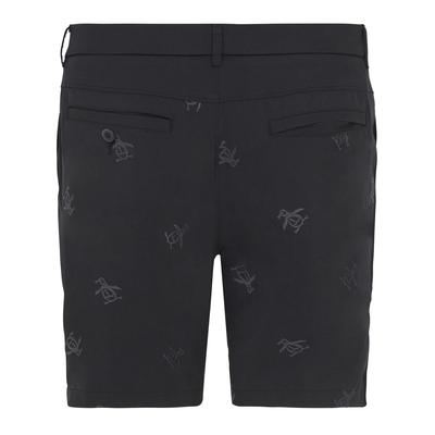 Original Penguin Space Dyed Pete Embroidered Golf Short - Caviar - thumbnail image 2