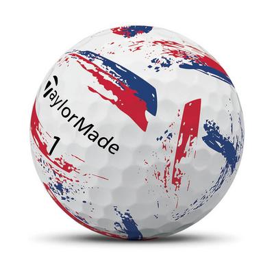 TaylorMade SpeedSoft Ink Golf Balls - Red/Blue - thumbnail image 5