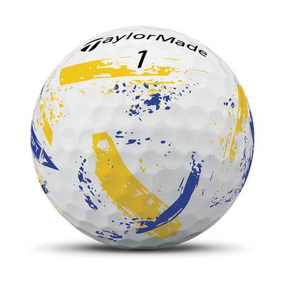 TaylorMade SpeedSoft Ink Golf Balls - Yellow/Blue - thumbnail image 5