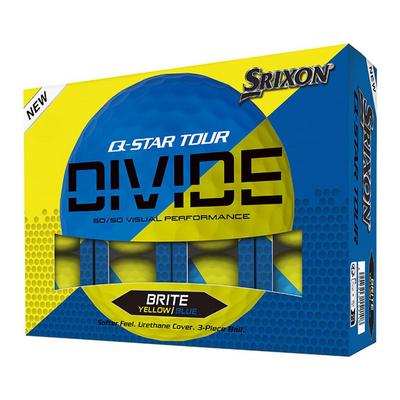 Srixon Q Star Tour Divide Golf Balls - Yellow/Blue