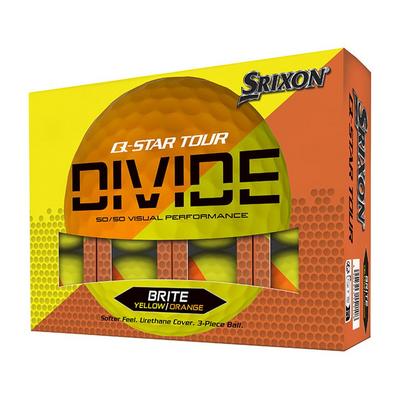 Srixon Q Star Tour Divide Golf Balls - Yellow/Orange