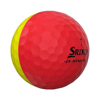 Srixon Q Star Tour Divide Golf Balls - Yellow/Red - thumbnail image 2