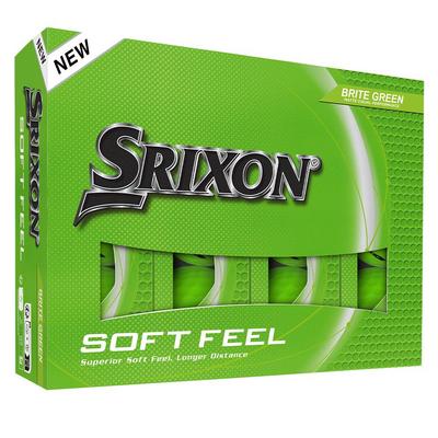 Srixon Soft Feel Brite Golf Balls - Green - thumbnail image 1