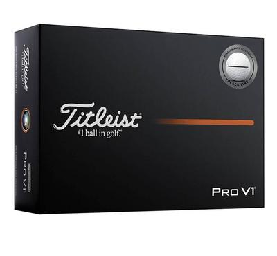 Titleist Pro V1 AIM Performance White Golf Balls - Black