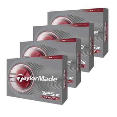 TaylorMade TP5x Stripe Golf Balls - White (4 For 3)