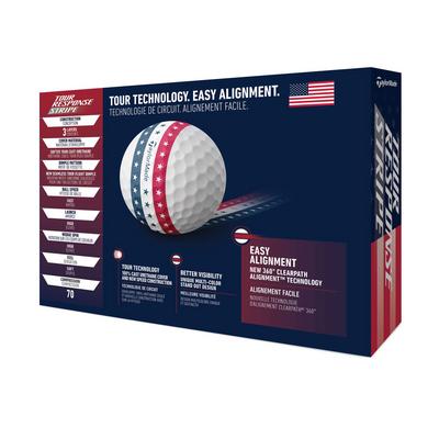 TaylorMade Tour Response Stripe Golf Balls - USA - thumbnail image 2