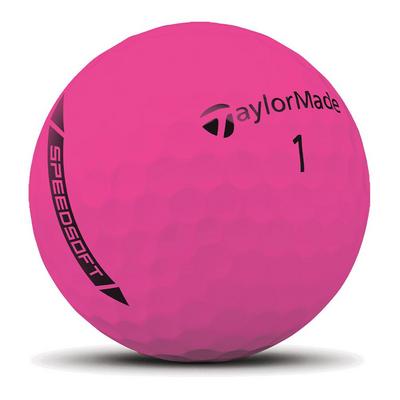 TaylorMade SpeedSoft Golf Balls - Hi-Vis Pink - thumbnail image 3