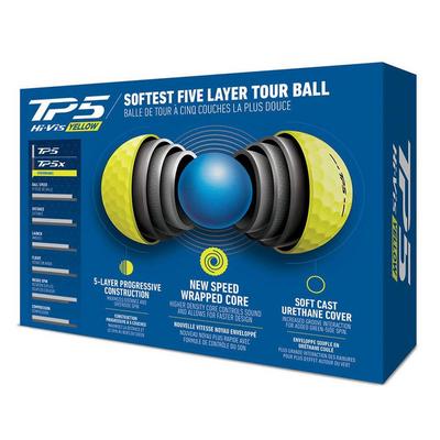 TaylorMade TP5 Golf Balls - Yellow - thumbnail image 4