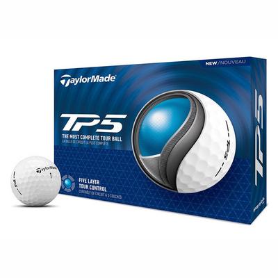 TaylorMade TP5 Golf Balls - White - thumbnail image 1