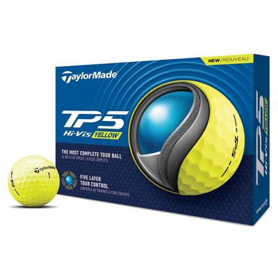 TaylorMade TP5 Golf Balls - Yellow - thumbnail image 1