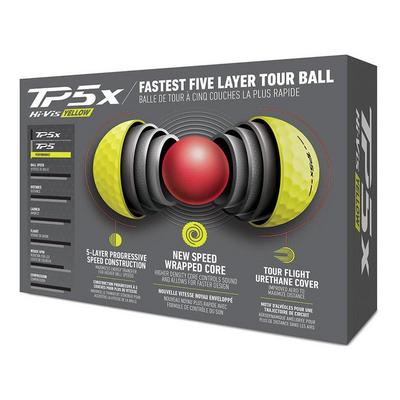 TaylorMade TP5X Golf Balls - Yellow - thumbnail image 4
