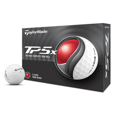 TaylorMade TP5X Golf Balls - White - thumbnail image 1