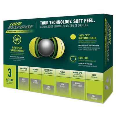 TaylorMade Tour Response Golf Balls - Yellow - thumbnail image 2