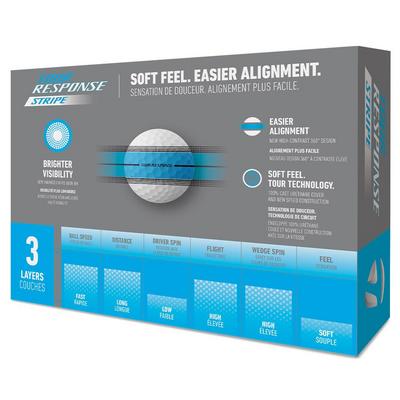 TaylorMade Tour Response Stripe Neon Golf Balls - Blue - thumbnail image 2