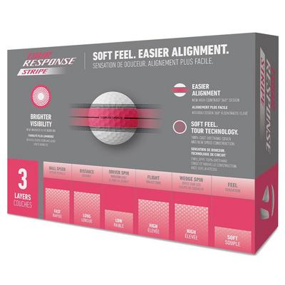 TaylorMade Tour Response Stripe Neon Golf Balls - Pink - thumbnail image 2