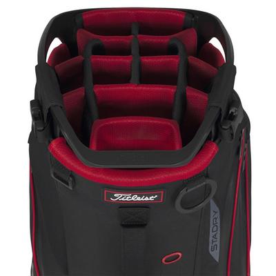 Titleist Hybrid 14 StaDry Golf Stand Bag - Black/Black/Red - thumbnail image 4