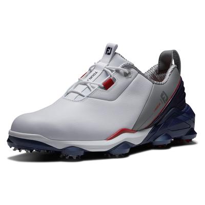 FootJoy Tour Alpha Golf Shoes - White/Navy/Grey - thumbnail image 7