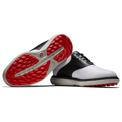 FootJoy Traditions Spikeless Golf Shoe - White/Black/Grey - thumbnail image 5