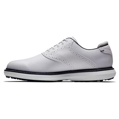 FootJoy Traditions Spikeless Golf Shoe - White/Navy - thumbnail image 2