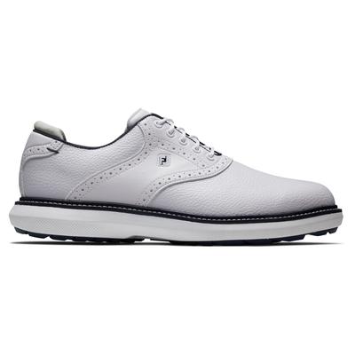 FootJoy Traditions Spikeless Golf Shoe - White/Navy - thumbnail image 1