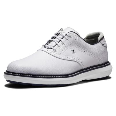 FootJoy Traditions Spikeless Golf Shoe - White/Navy - thumbnail image 7