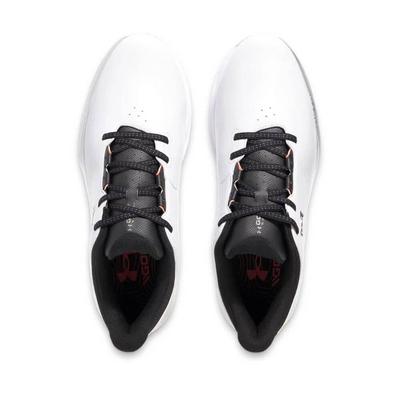 Under Armour UA Drive Fade Wide Golf Shoes - White/White/Metallic Silver - thumbnail image 5
