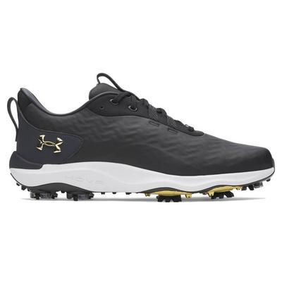 Under Armour UA Drive Pro Clone Golf Shoes - Black/Anthracite/Gold
