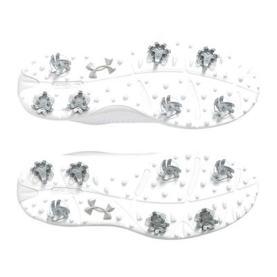Under Armour UA Drive Fade Wide Golf Shoes - White/White/Metallic Silver - thumbnail image 6