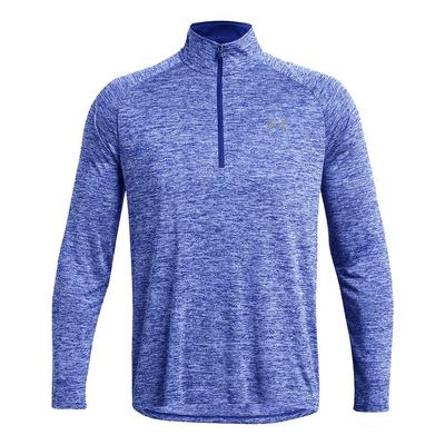 Under Armour Tech 2.0 Half Zip Long Sleeve Golf Top - Royal