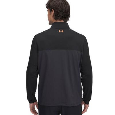Under Armour Tee to Green Mens Quarter Zip Top - Black/Anthracite/Fire - thumbnail image 2