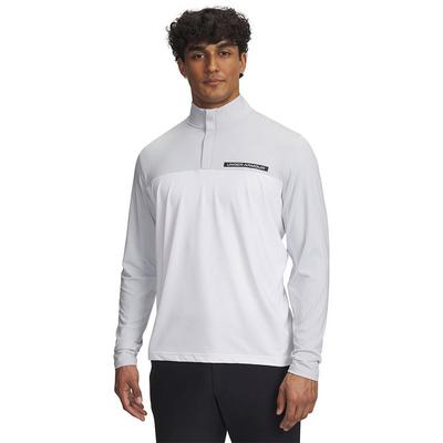 Under Armour Tee to Green Mens Quarter Zip Top - Halo Gray/White/Black