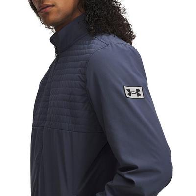 Under Armour UA Drive Pro Full-Zip Golf Top - Downpour Gray/Black - thumbnail image 3