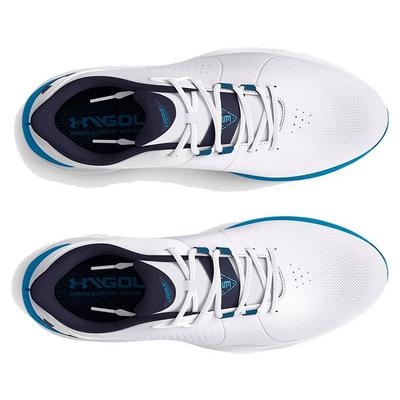 Under Armour UA Drive Pro Golf Shoes - White / Capri - thumbnail image 3