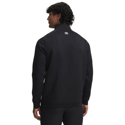 Under Armour UA Drive Pro Hybrid Golf Top - Black/Black - thumbnail image 2