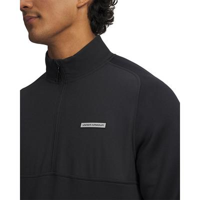 Under Armour UA Drive Pro Hybrid Golf Top - Black/Black - thumbnail image 3