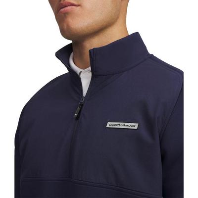 Under Armour UA Drive Pro Hybrid Golf Top - Midnight Navy/Black - thumbnail image 3