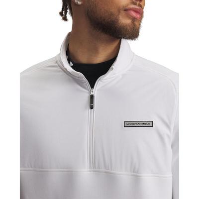 Under Armour UA Drive Pro Hybrid Golf Top - White/Black - thumbnail image 3