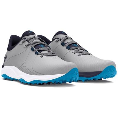 Under Armour UA Drive Pro Spikeless Wide Golf Shoes - Mod Gray/Capri/Midnight Navy - thumbnail image 4