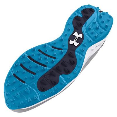 Under Armour UA Drive Pro Spikeless Wide Golf Shoes - Mod Gray/Capri/Midnight Navy - thumbnail image 5