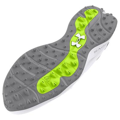 Under Armour UA Drive Pro Spikeless Wide Golf Shoes - White/White/Metallic Gun Metal - thumbnail image 5
